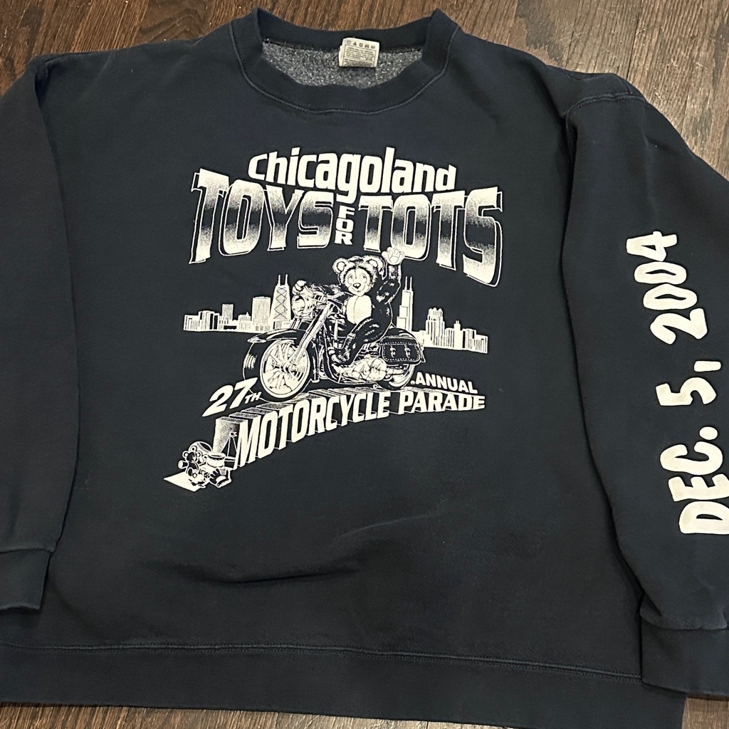 Vintage Harley Davidson Biker Toys 4 Tots Sweatshirt